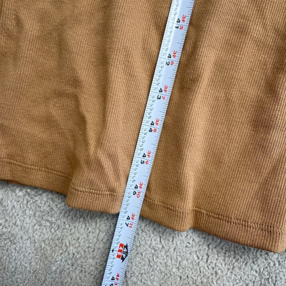 NEW Lands' End Women's Size L Sleeveless Rib Knit Midi Dress Brown - Picture 7 of 13